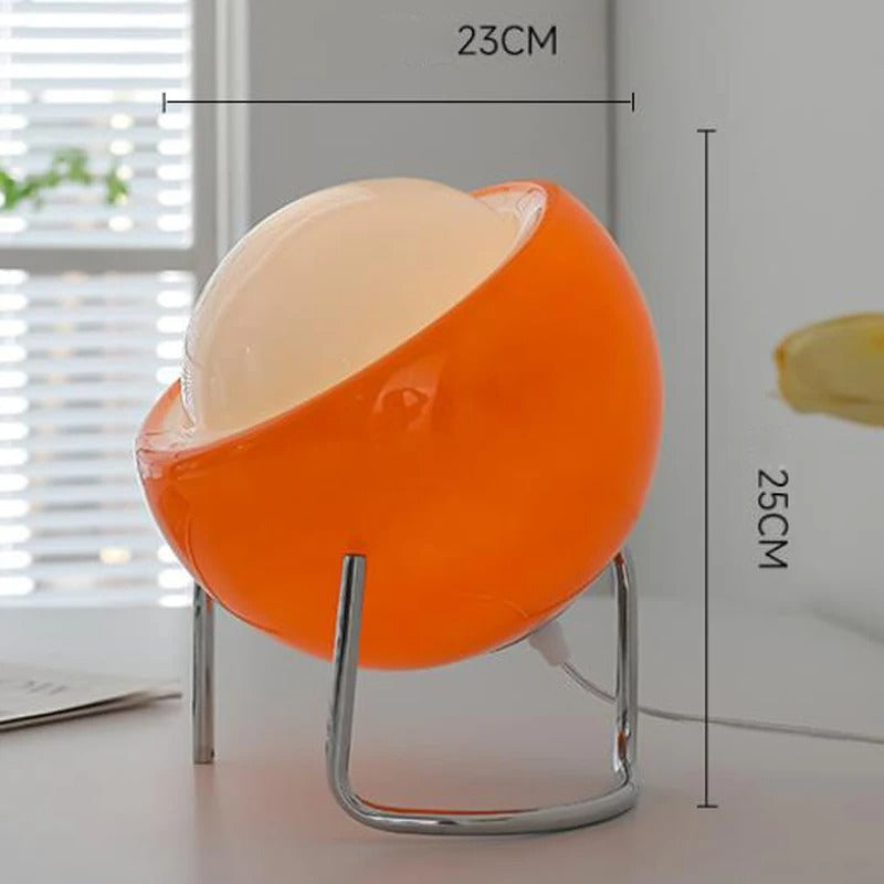 Bauhaus Glass Table Lamp, Scandinavian Retro Glass Desk Light for Home Office, Study, Bedroom and Living Room