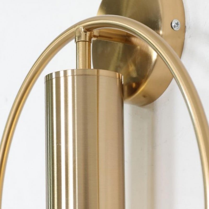Halo Wall Light, Scandinavian Gold Ring Wall Sconce, Soft Indirect Wall Light for Living Room, Bedroom, Hallway and Open Plan Spaces