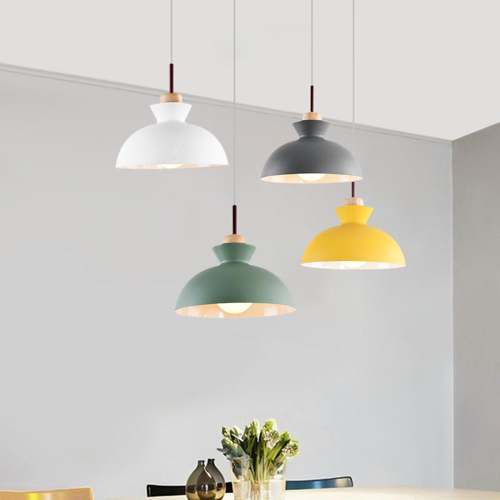 Modern Single Pendant Dome Light, Scandinavian Spun Brushed Metal Hanging Lamp for Kitchen Island, Dining Room and Hallway