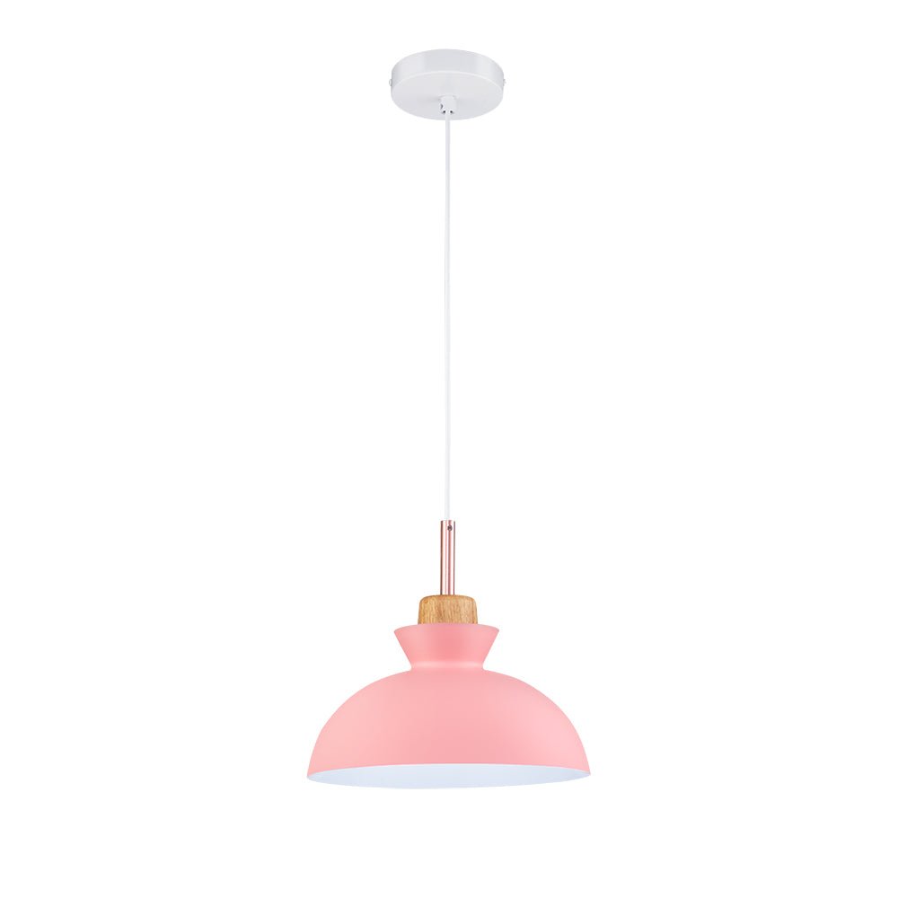 Modern Single Pendant Dome Light, Scandinavian Spun Brushed Metal Hanging Lamp for Kitchen Island, Dining Room and Hallway