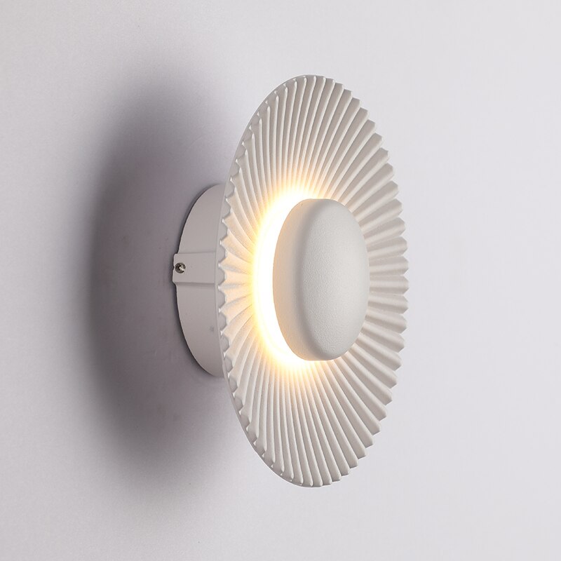 Hasna SunRay Wall Lamp, Minimalist Brushed Metal Sunburst Sconce, Concealed Fitting Wall Light for Living Room, Bedroom and Hallway