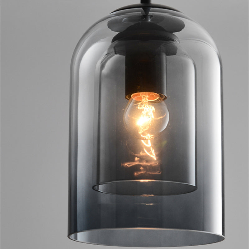 Glass Pendant Light, Scandinavian Hand Blown Glass Ceiling Light, Hanging Lamp for Dining Room, Living Room and Kitchen Island