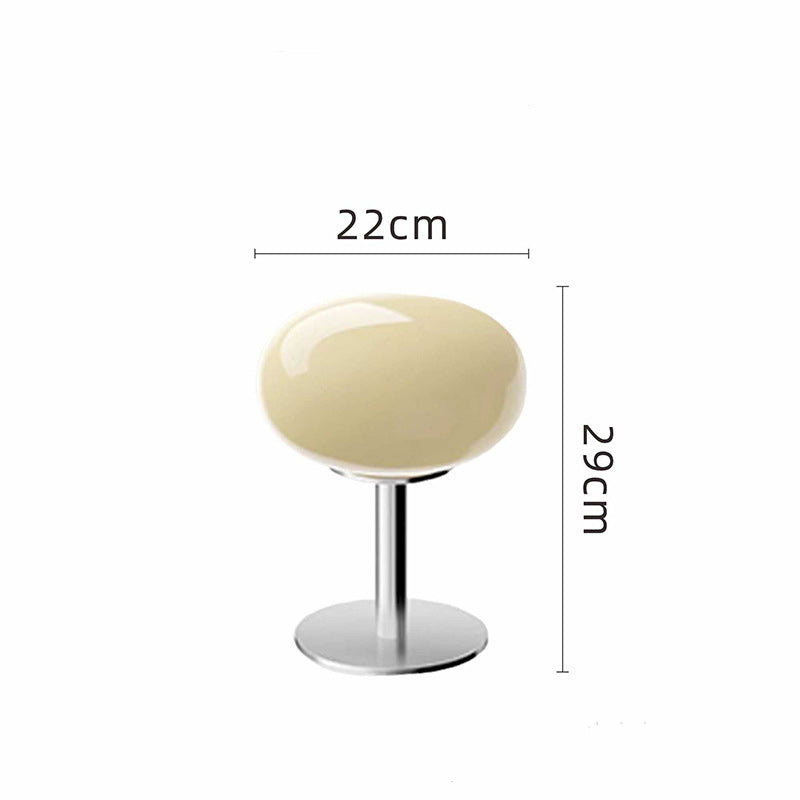 Italian Designer Glass Table Lamp, Minimalist Hand Blown Glass Accent Light for Home Office, Bedroom and Living Room