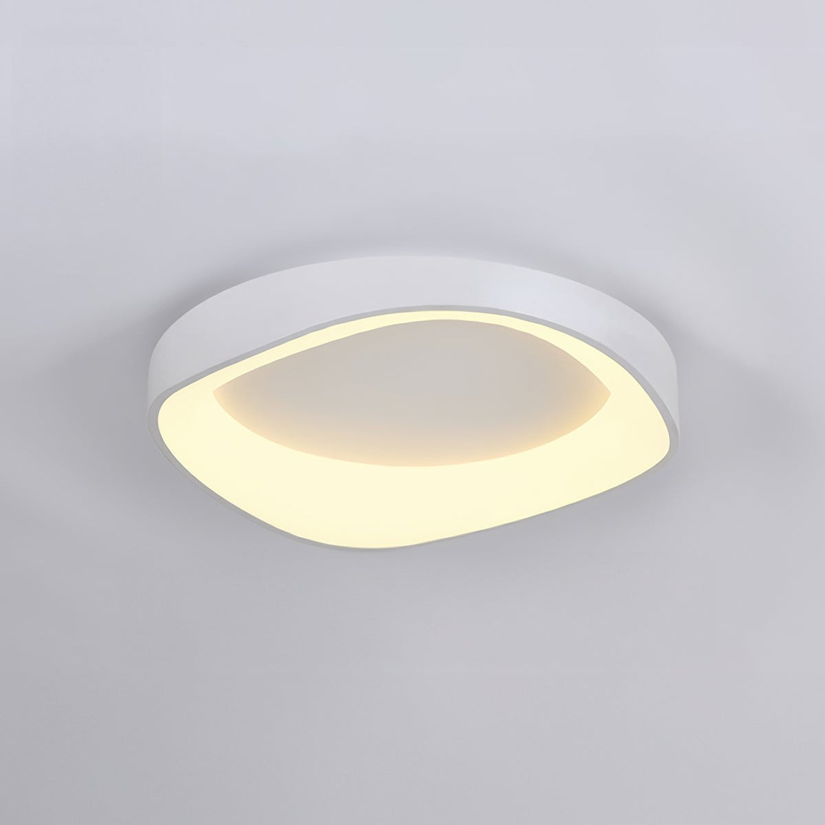 Nordic Artistic Wood Grain Ceiling Light, Scandinavian Solid Wood LED Flush Lamp for Living Room, Bedroom, Hallway and Open Plan Spaces